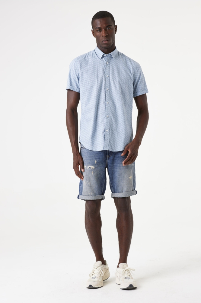 OVERHEMD E51290 1863 DUSTY BLUE